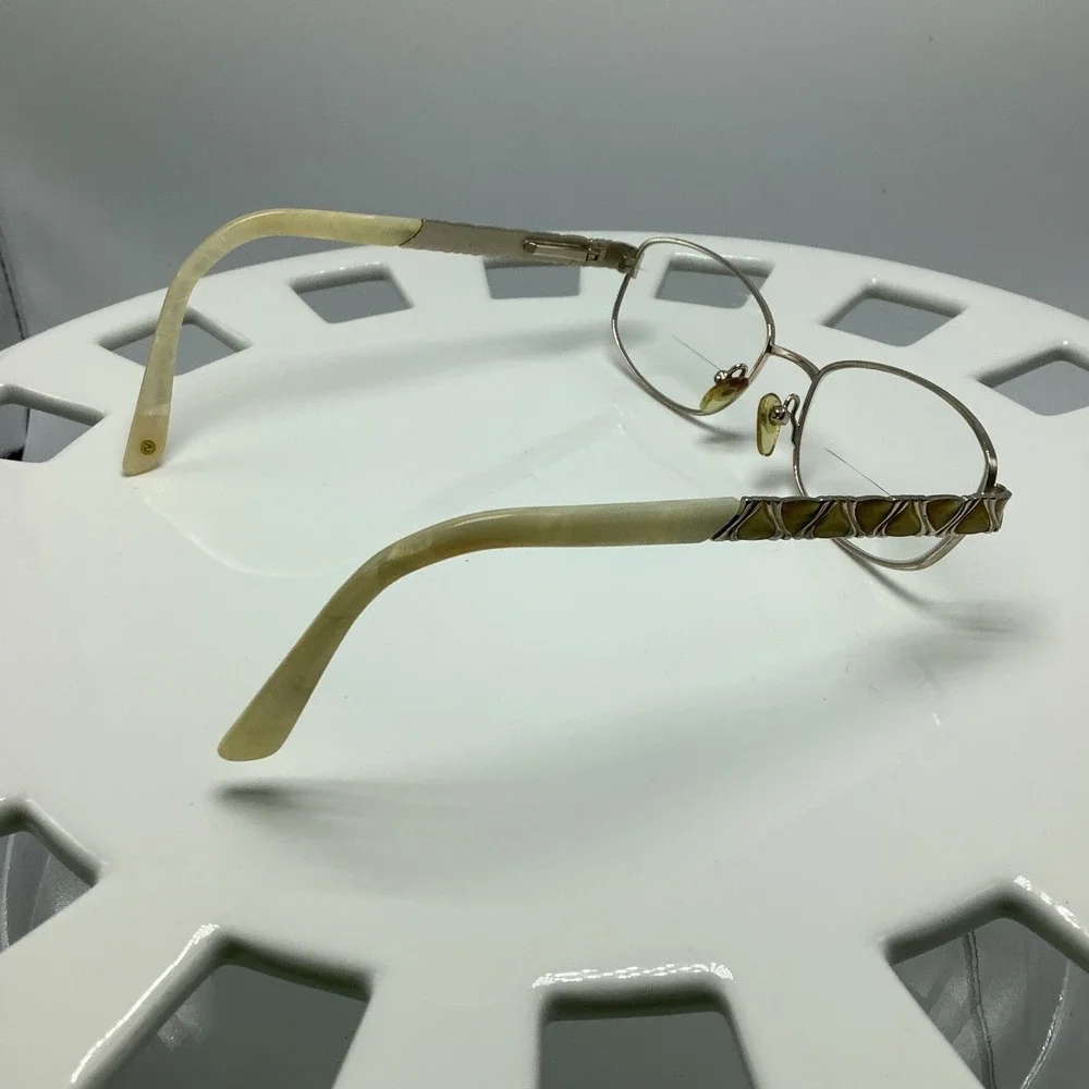 Vintage 50s Valerie Spencer Glasses 427 Gold/Ivory‎ 52/17/240 Womans